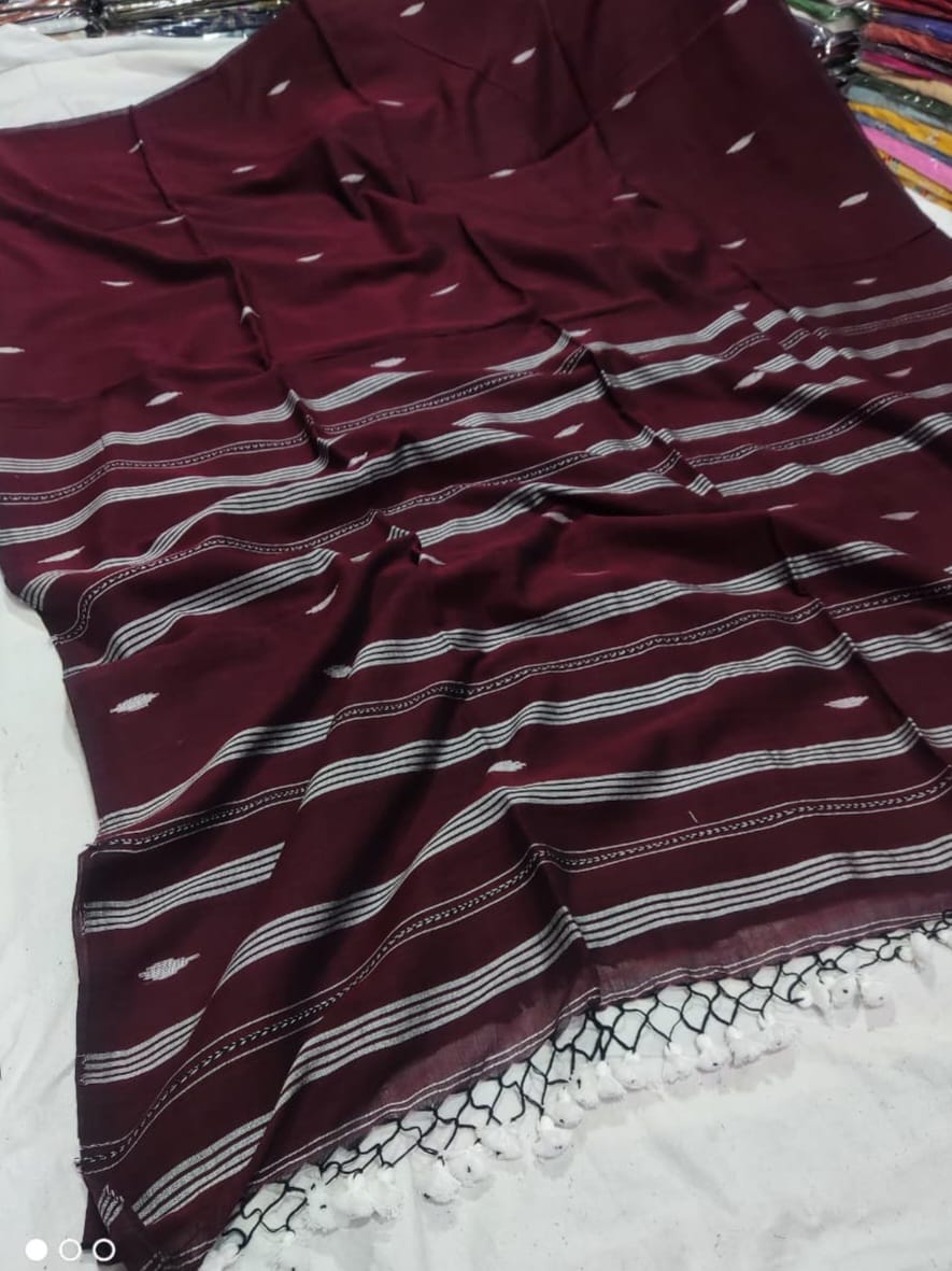 Handloom mul mul cotton saree