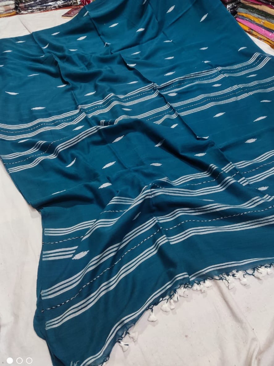 Handloom mul mul cotton saree