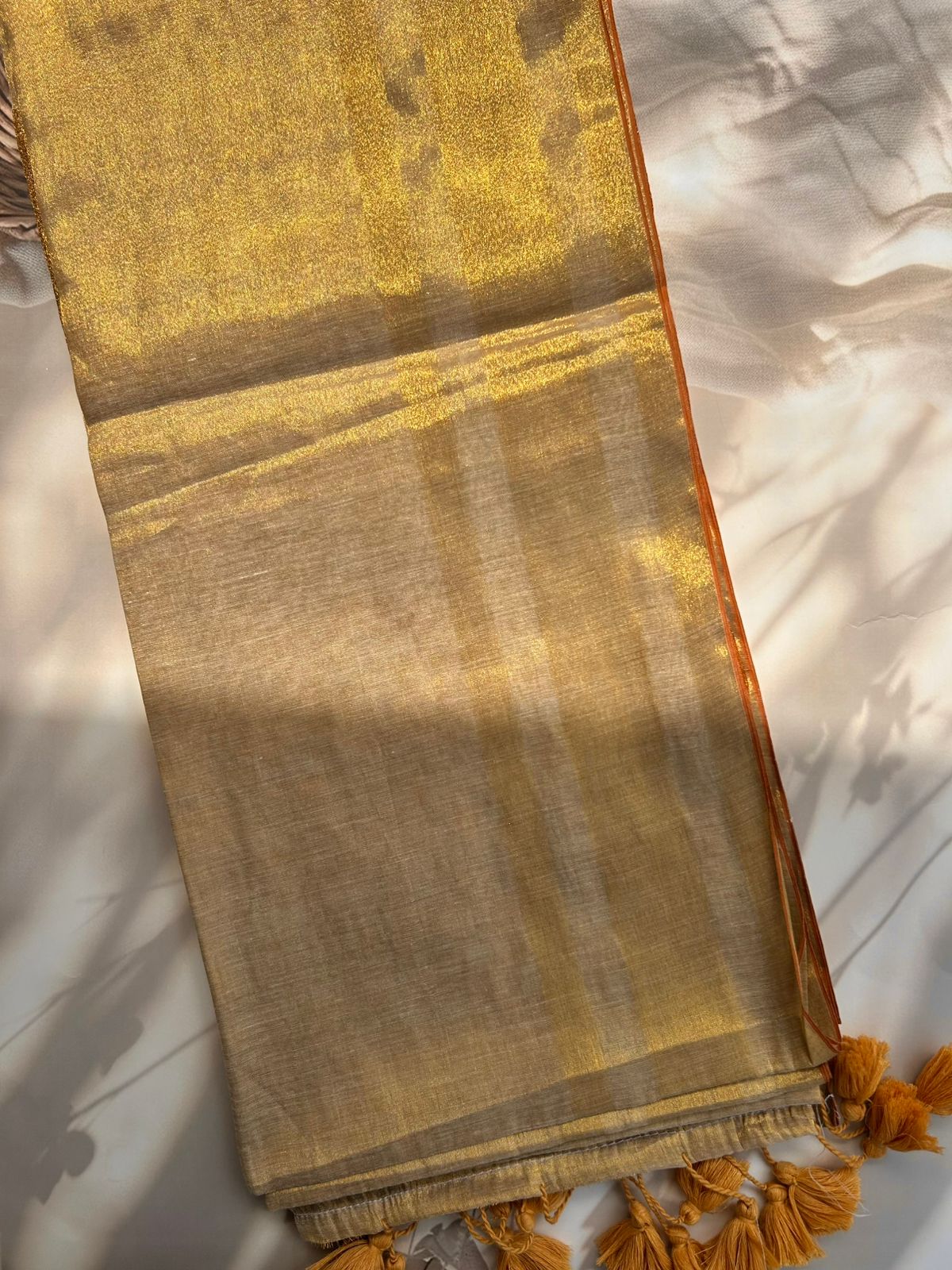 Tissue mul cotton saree