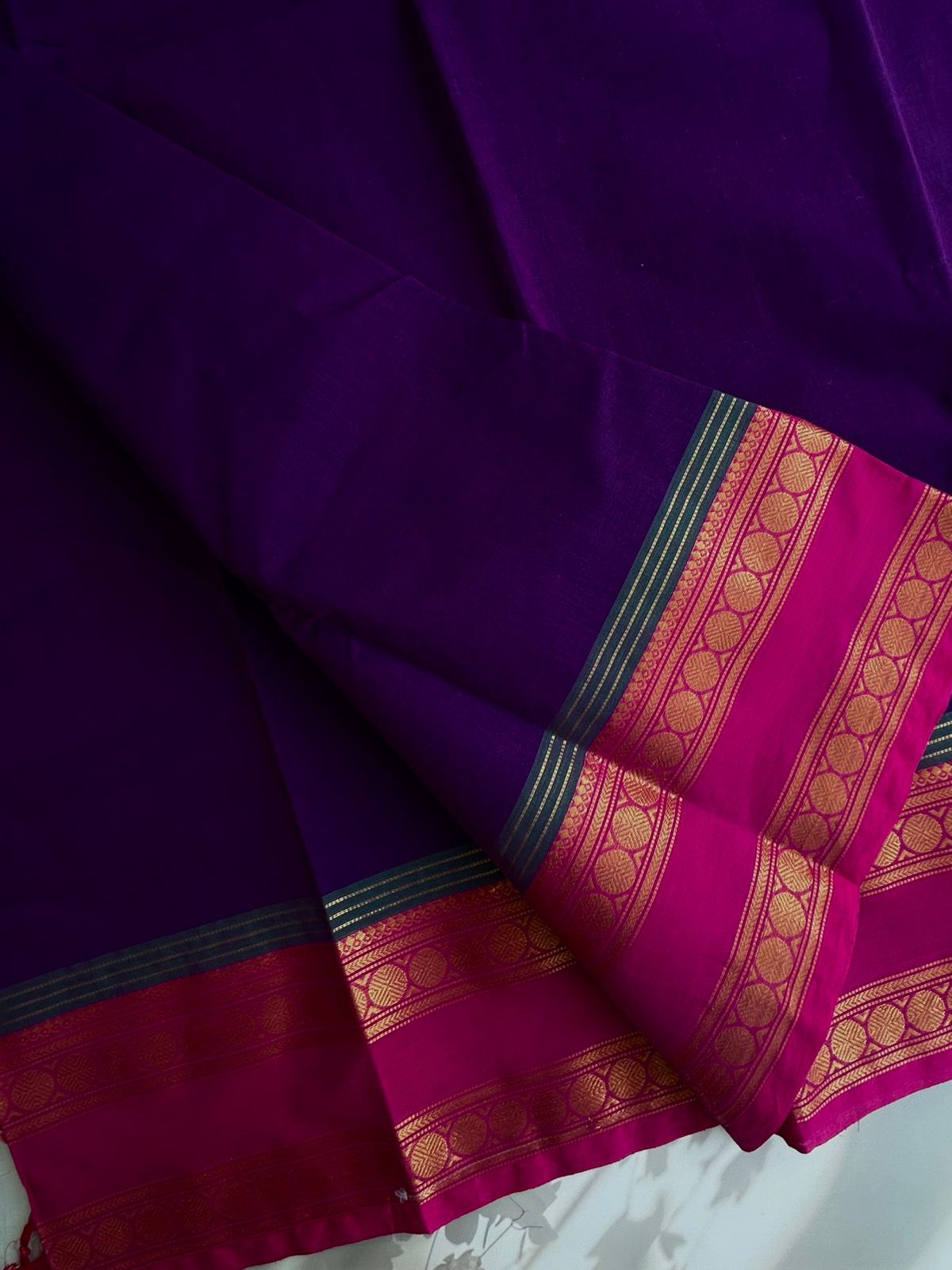 Kanchi cotton saree - purple