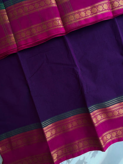 Kanchi cotton saree - purple