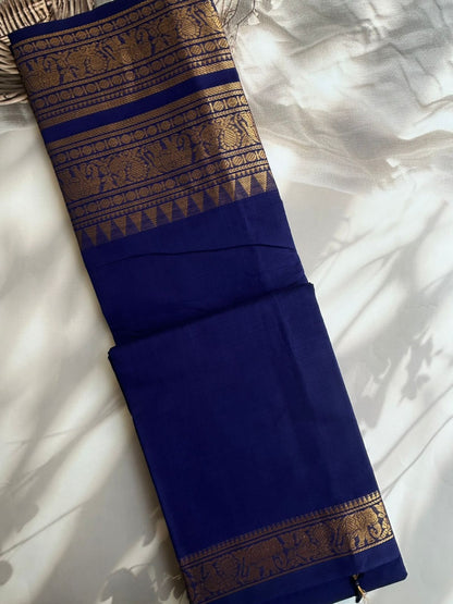 Kanchi cotton saree with rettapet border