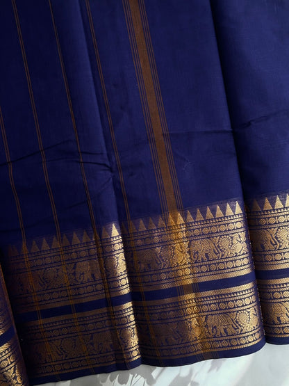 Kanchi cotton saree with rettapet border