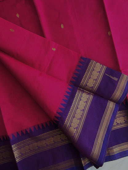 Kanchi cotton saree with butta weaves