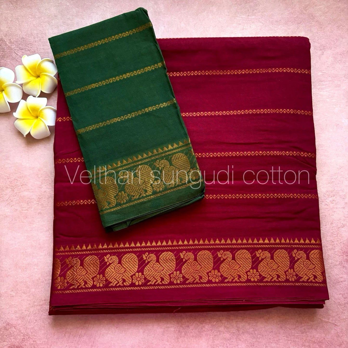 Sungudi Cotton velthari saree