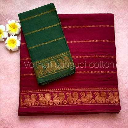 Sungudi Cotton velthari saree